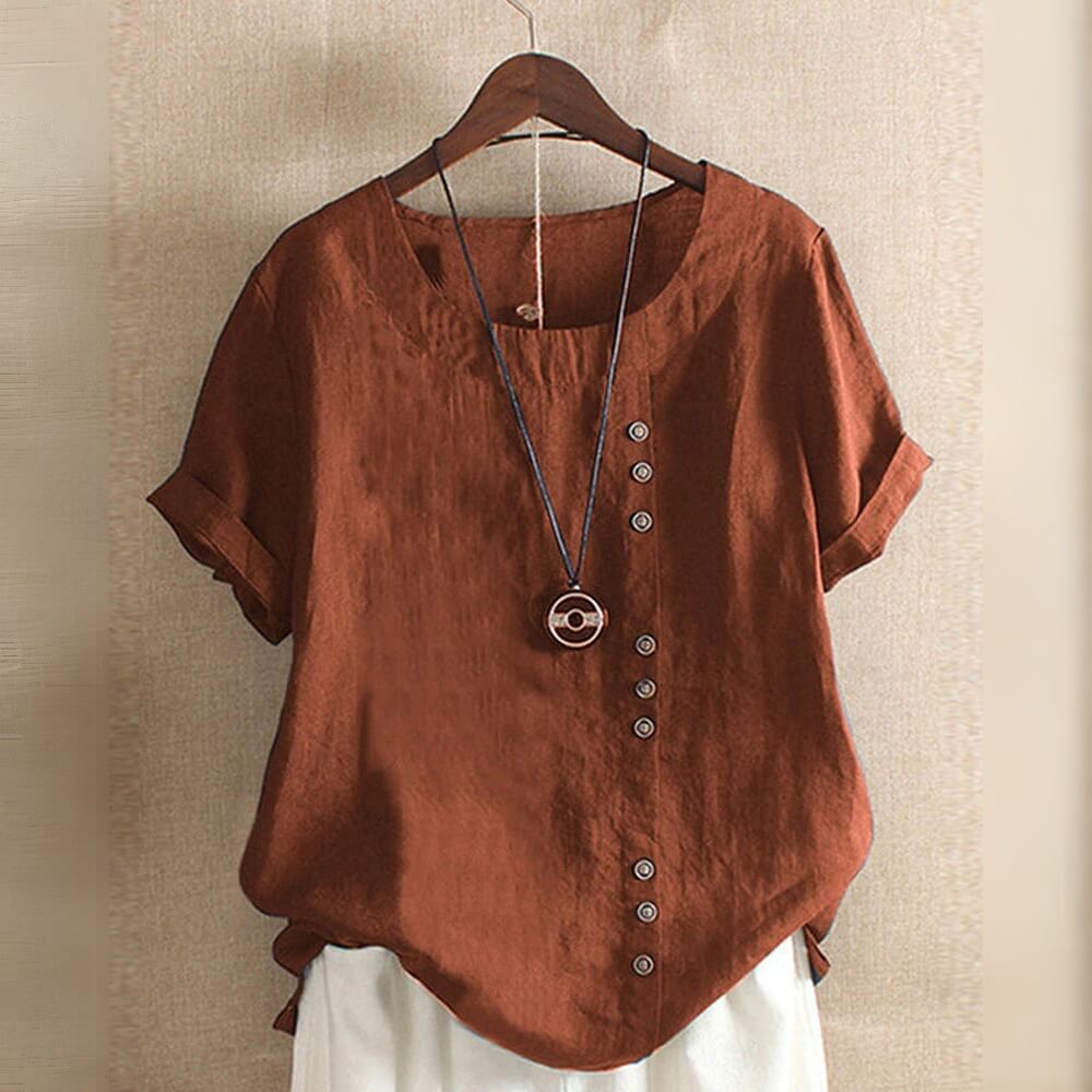 Bluse Damen Kurzarm Elegant – Leichte Sommerbluse für Büro & Freizeit