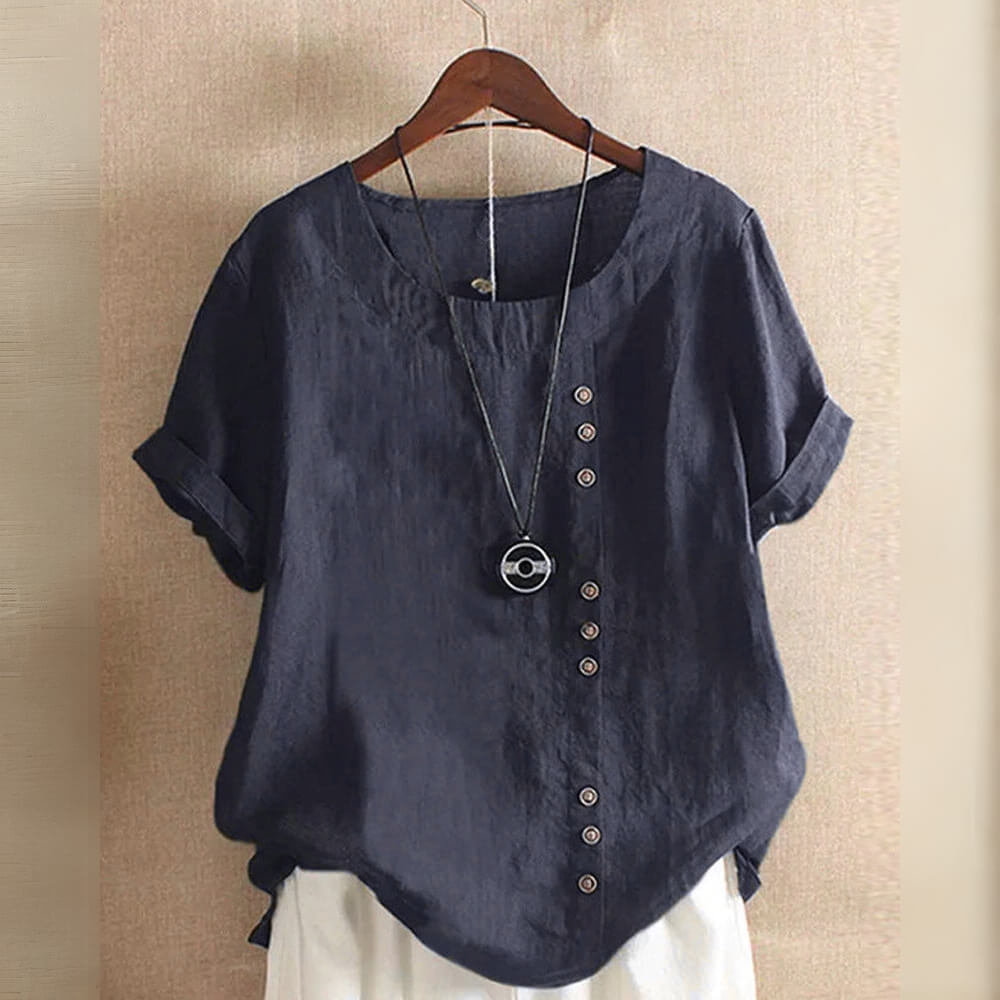 Bluse Damen Kurzarm Elegant – Leichte Sommerbluse für Büro & Freizeit