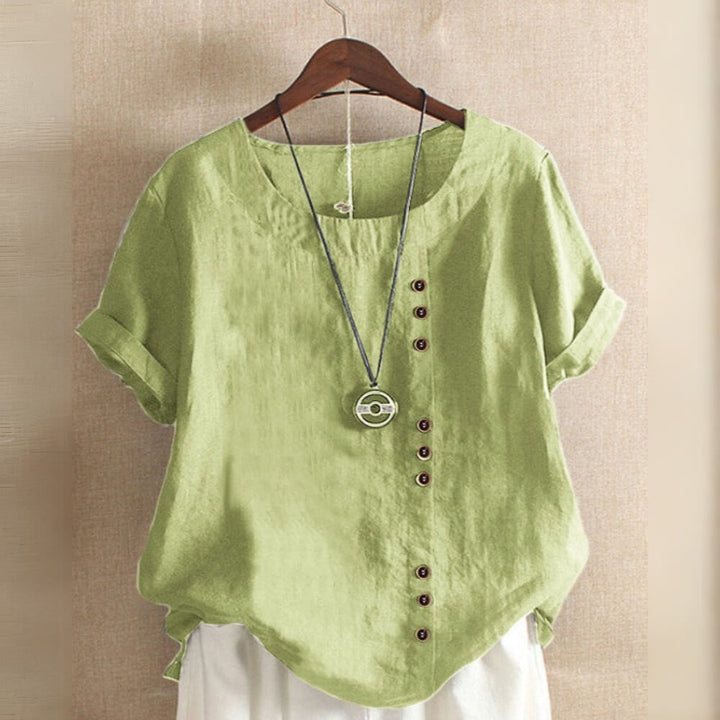 Bluse Damen Kurzarm Elegant – Leichte Sommerbluse für Büro & Freizeit