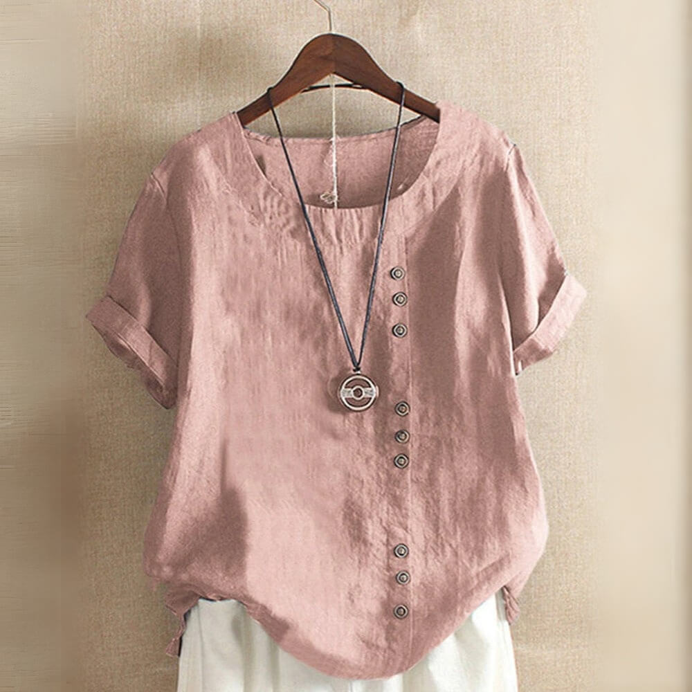 Bluse Damen Kurzarm Elegant – Leichte Sommerbluse für Büro & Freizeit