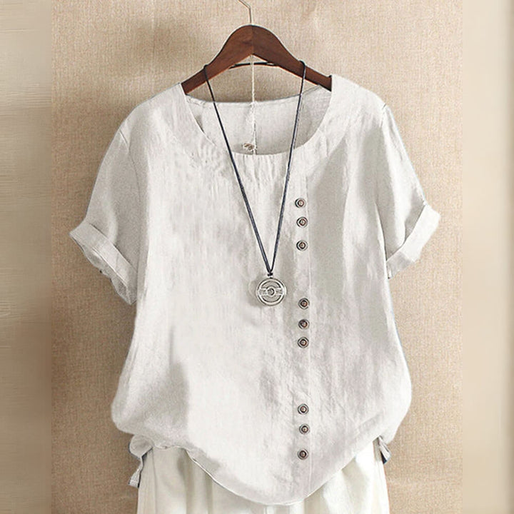 Bluse Damen Kurzarm Elegant – Leichte Sommerbluse für Büro & Freizeit