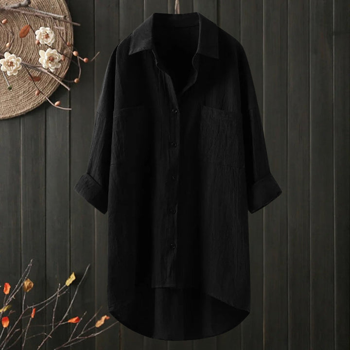 Elegantes Damen Shirt mit V-Ausschnitt – Vielseitiges Langarm-Oberteil