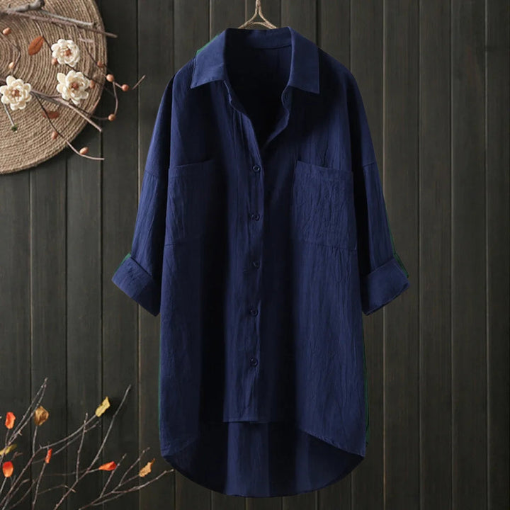Elegantes Damen Shirt mit V-Ausschnitt – Vielseitiges Langarm-Oberteil
