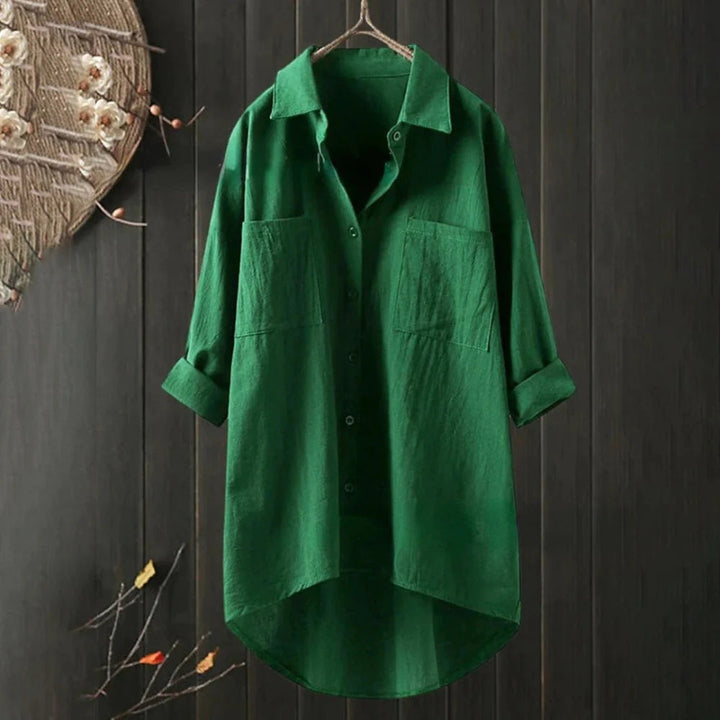 Elegantes Damen Shirt mit V-Ausschnitt – Vielseitiges Langarm-Oberteil