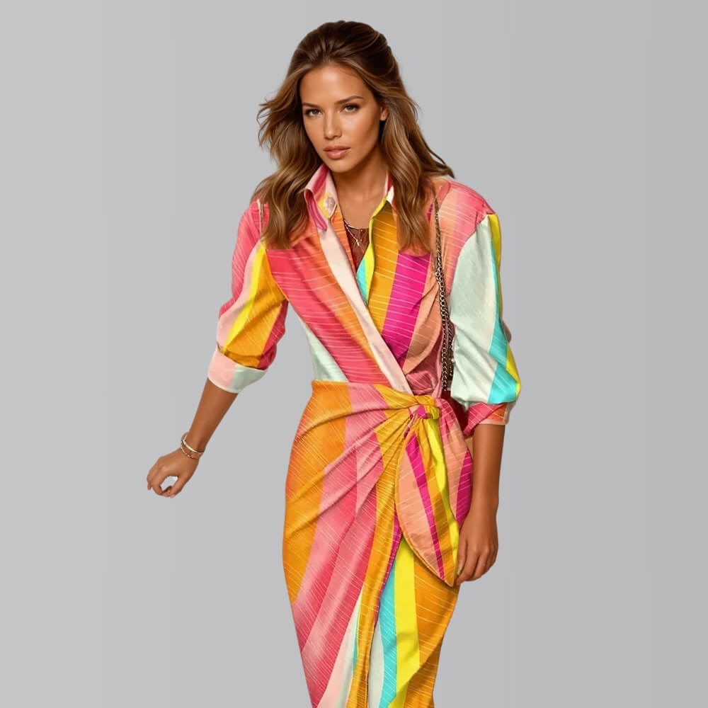 Wickelkleid Damen – Elegant, Sommerlich, Figurbetont für Alltag & Freizeit