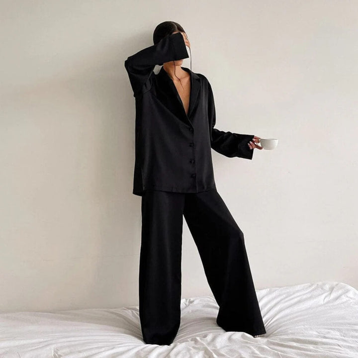 Pajama Set Damen – Elegantes Zweiteiliges Schlafanzug Set für Gemütliche Nächte