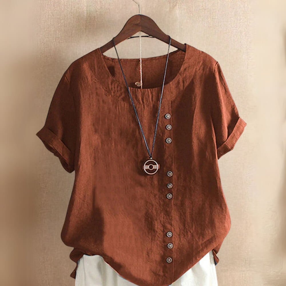 Bluse kurzarm Damen – Elegante, Sommerliche Bluse für Freizeit & Büro