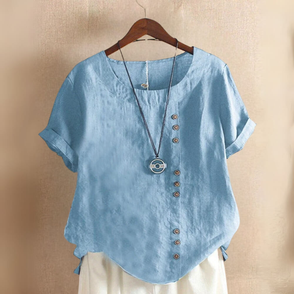 Bluse kurzarm Damen – Elegante, Sommerliche Bluse für Freizeit & Büro