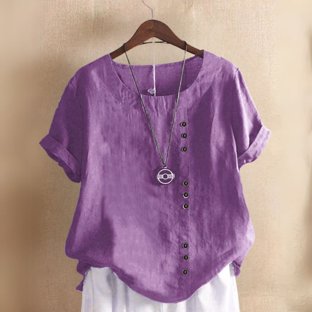 Bluse kurzarm Damen – Elegante, Sommerliche Bluse für Freizeit & Büro