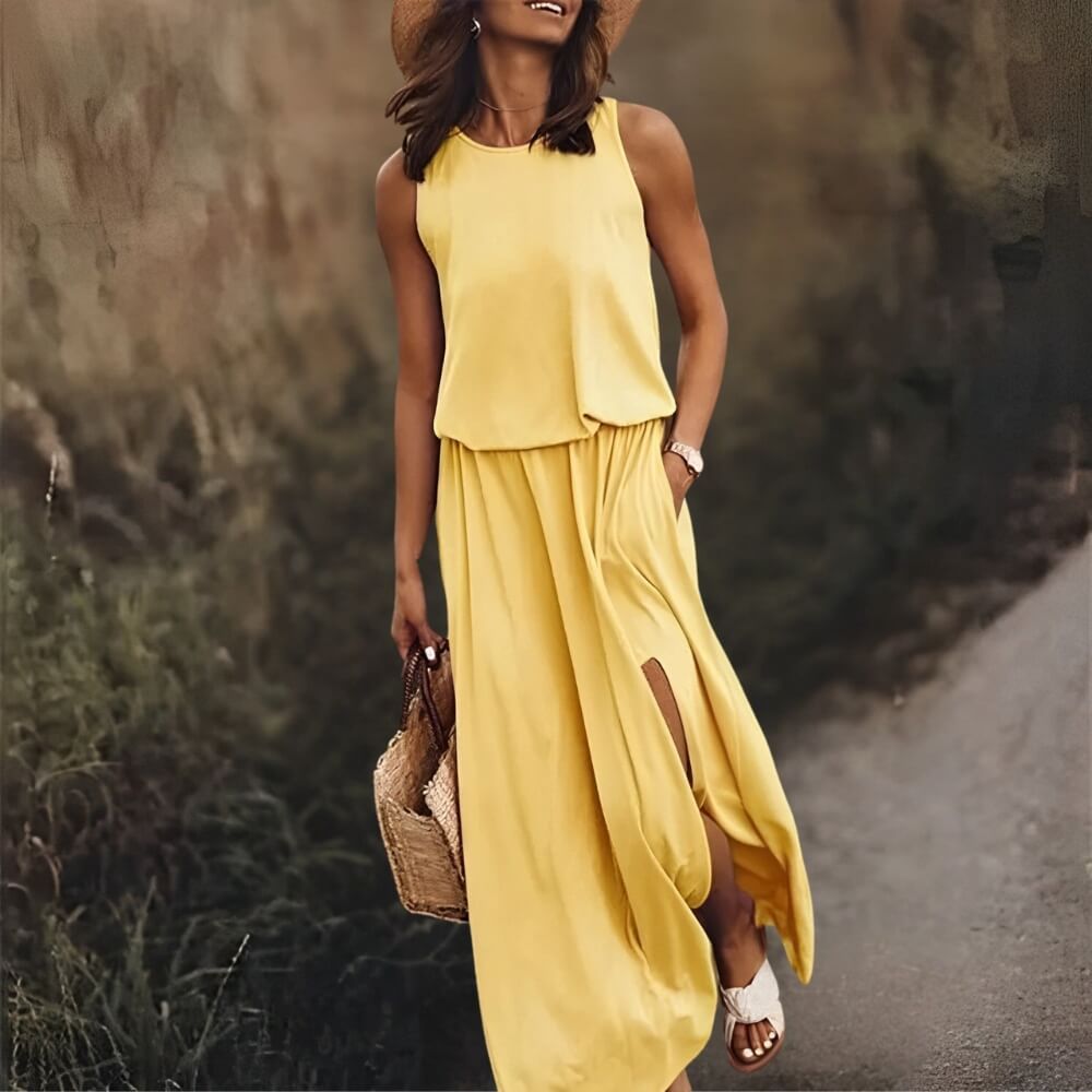 Elegantes Maxikleid Damen – Luftiges Sommerkleid für Alltag & Freizeit