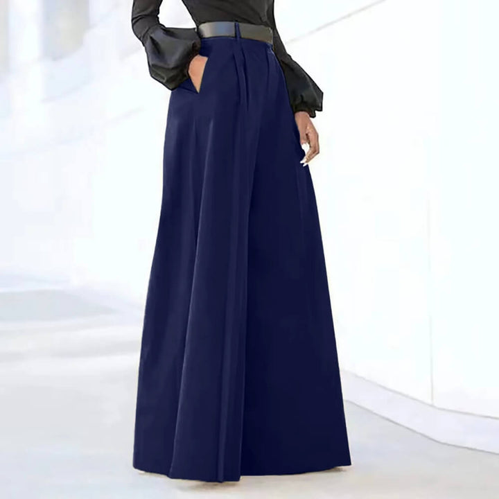 Weite Hose Damen Elegant – High Waist Stoffhose mit weitem Bein