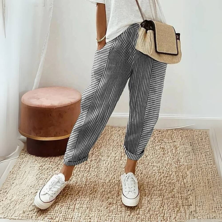Gestreifte Hose Damen – Weit, Elegant & Sommerlich für Alltag & Urlaub