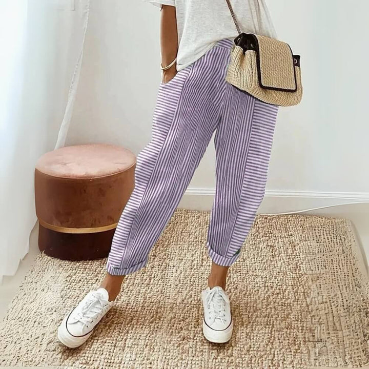 Gestreifte Hose Damen – Weit, Elegant & Sommerlich für Alltag & Urlaub