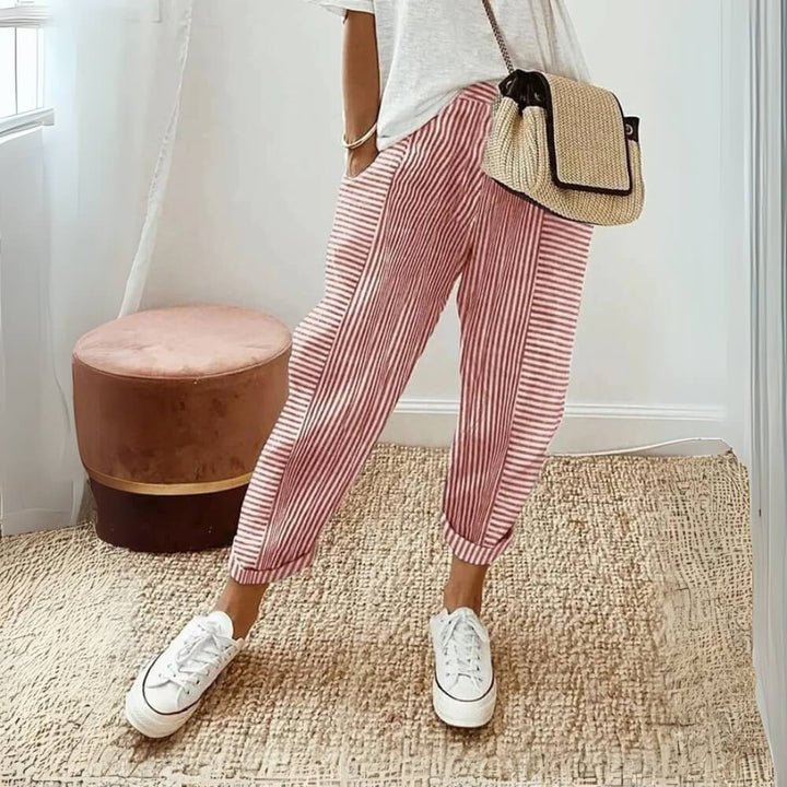 Gestreifte Hose Damen – Weit, Elegant & Sommerlich für Alltag & Urlaub