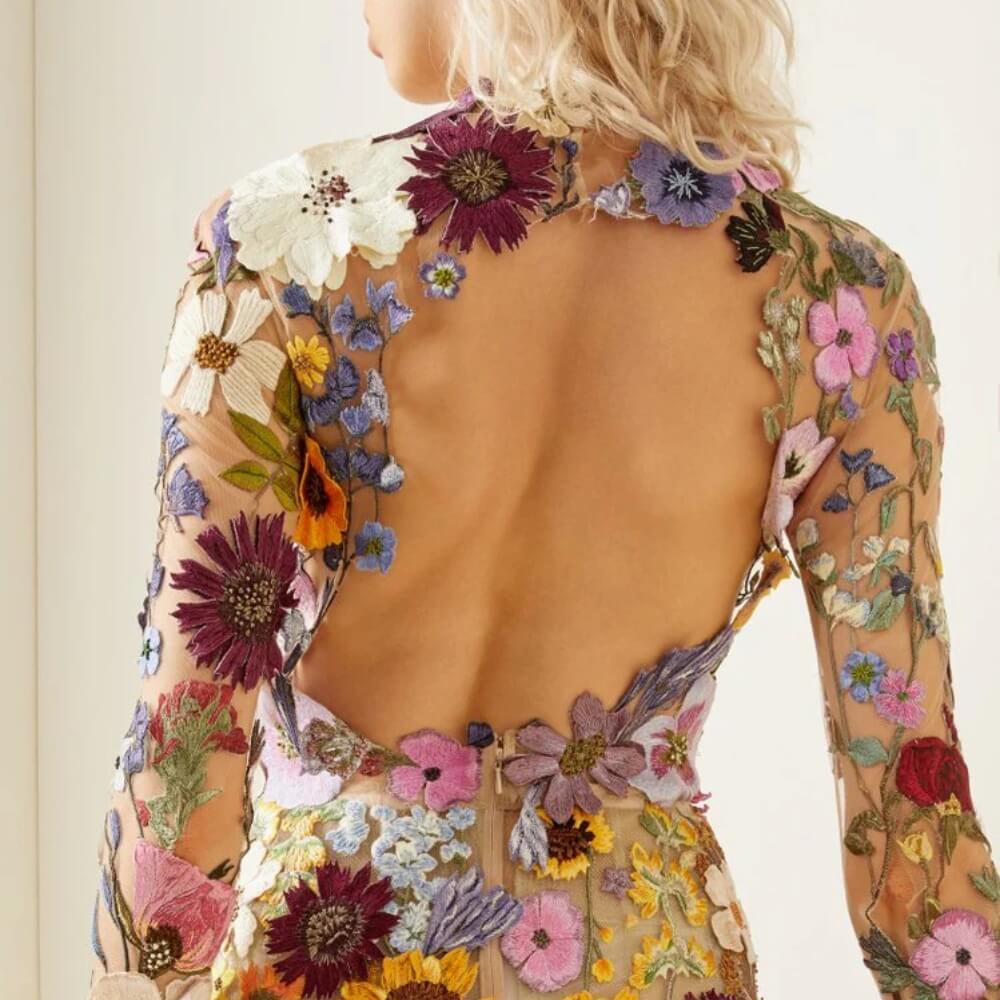 Blumenkleid Damen lang – Elegantes Sommerkleid mit Blumenmuster für jeden Anlass
