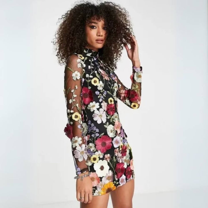 Blumenkleid Damen lang – Elegantes Sommerkleid mit Blumenmuster für jeden Anlass