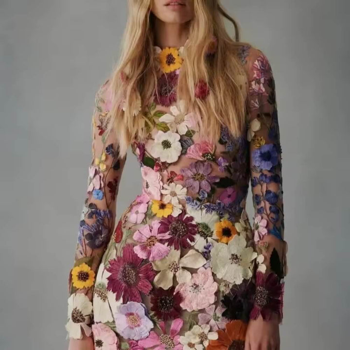 Blumenkleid Damen lang – Elegantes Sommerkleid mit Blumenmuster für jeden Anlass