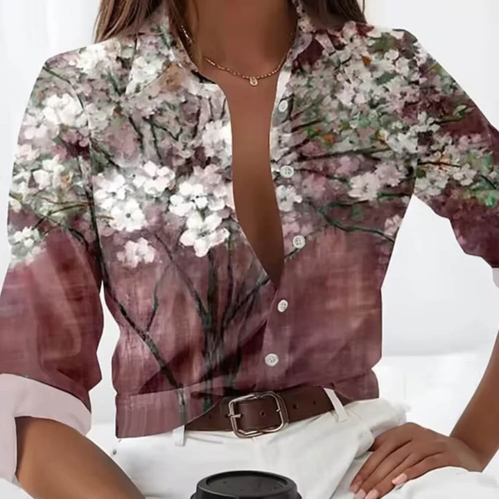 Bluse mit Blumenmuster – Eelegante, Luftige Sommerbluse für Damen