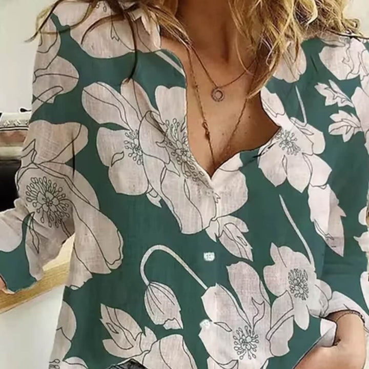 Bluse mit Blumenmuster – Eelegante, Luftige Sommerbluse für Damen