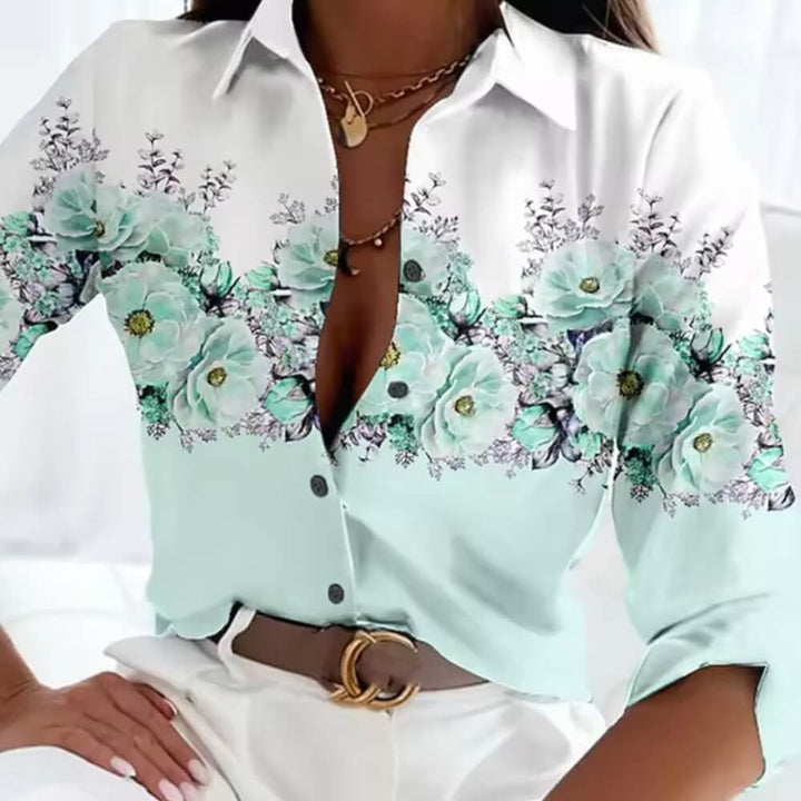 Bluse mit Blumenmuster – Eelegante, Luftige Sommerbluse für Damen