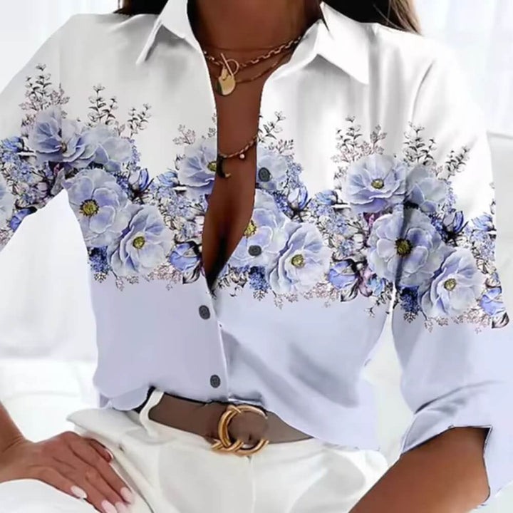 Bluse mit Blumenmuster – Eelegante, Luftige Sommerbluse für Damen