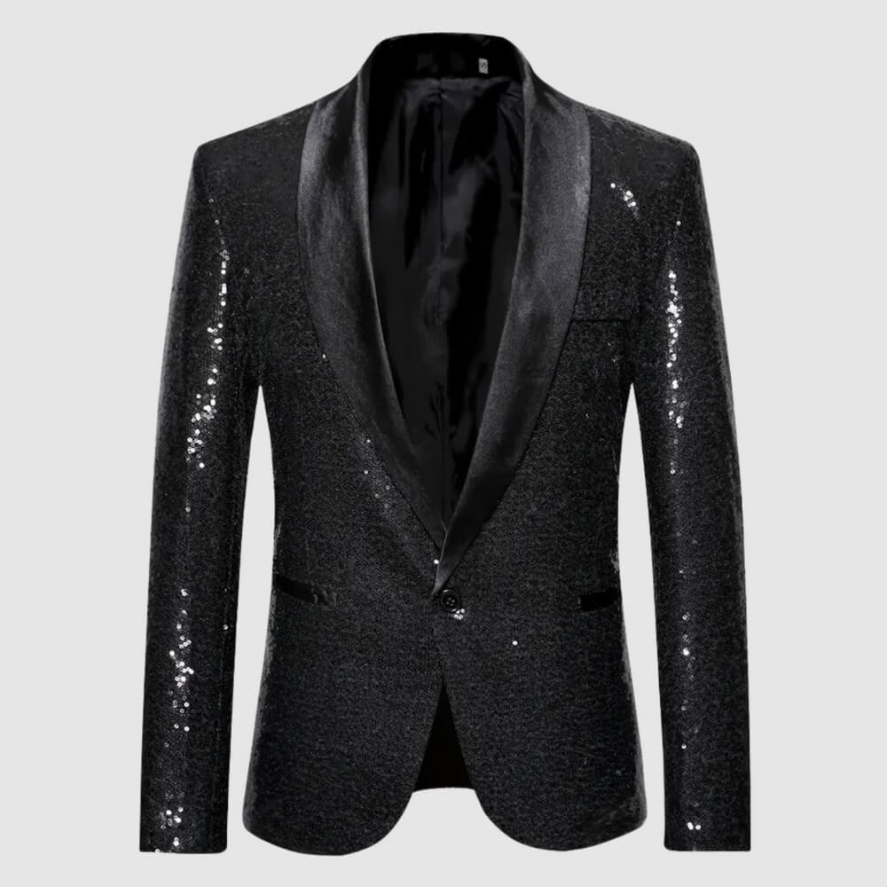 Pailletten Blazer Herren – Elegant Glänzend für Party, Event & Clubwear Look