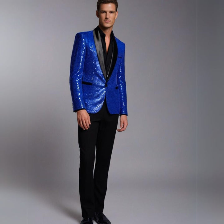 Pailletten Blazer Herren – Elegant Glänzend für Party, Event & Clubwear Look