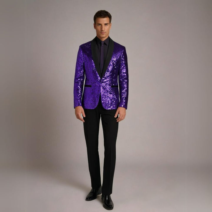 Pailletten Blazer Herren – Elegant Glänzend für Party, Event & Clubwear Look