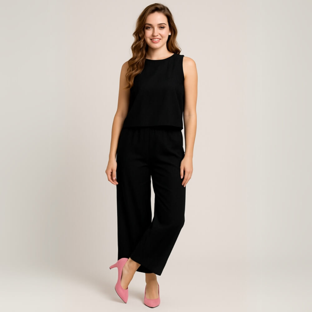 Zweiteiler Damen Set – Elegantes Sommer Outfit mit weiter Hose