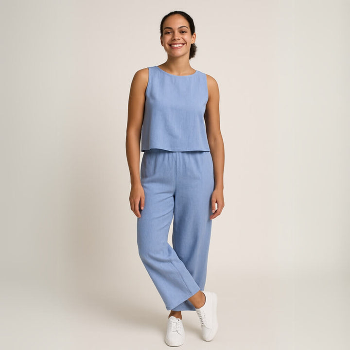Zweiteiler Damen Set – Elegantes Sommer Outfit mit weiter Hose