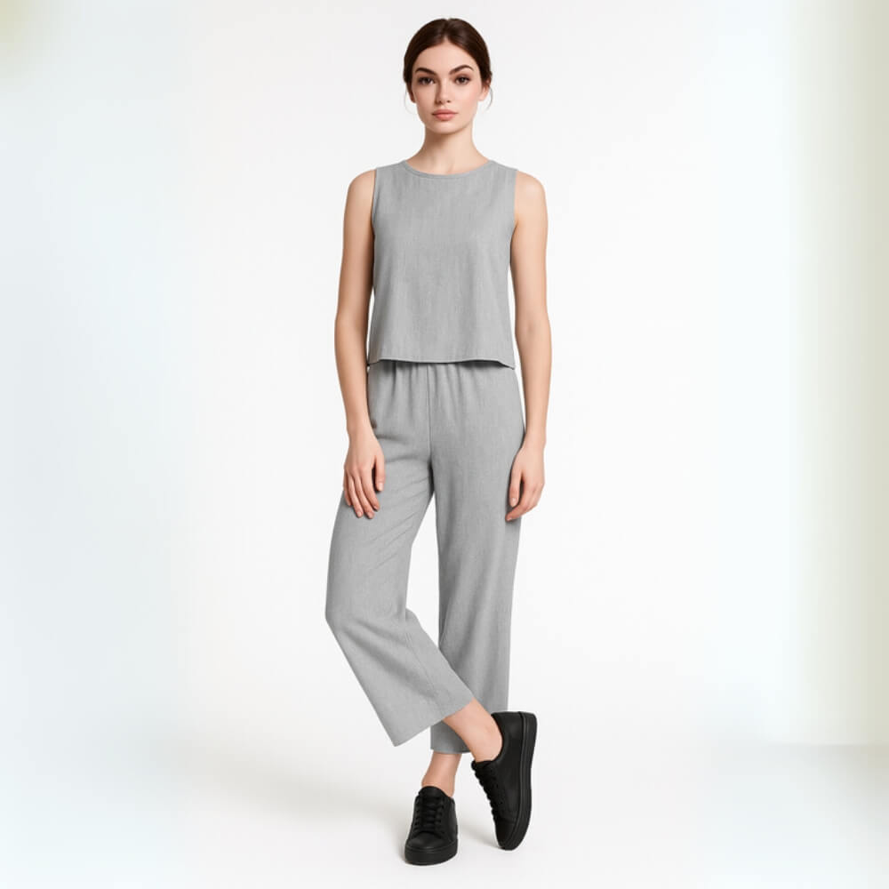 Zweiteiler Damen Set – Elegantes Sommer Outfit mit weiter Hose