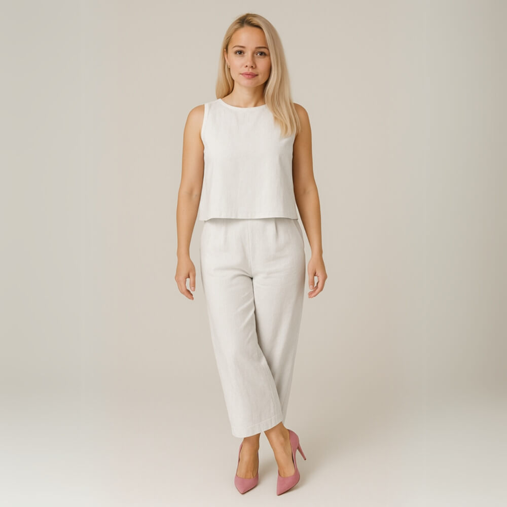 Zweiteiler Damen Set – Elegantes Sommer Outfit mit weiter Hose
