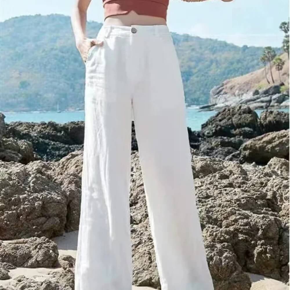 Weite Hose Damen – Sommerlich, High Waist, Luftig & Elegant für Alltag & Freizeit