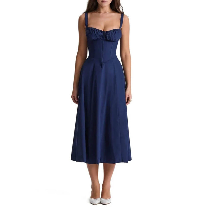 Damenkleid elegant knielang – Luftiges Sommerkleid mit Muster für Alltag & Anlass