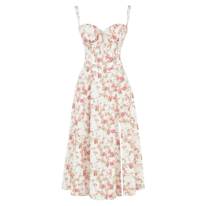 Damenkleid elegant knielang – Luftiges Sommerkleid mit Muster für Alltag & Anlass