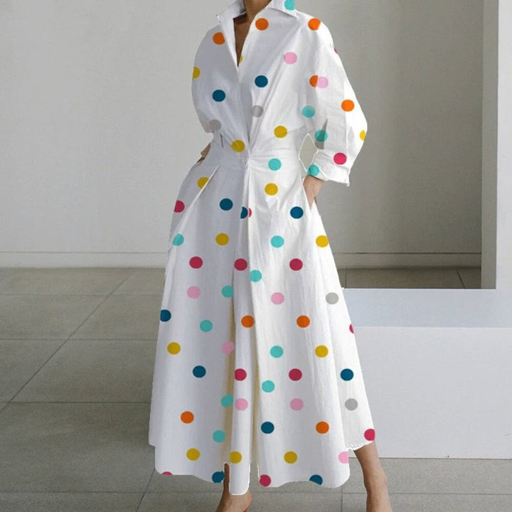 Hemdkleid Damen lang – Elegantes lässiges Sommerkleid mit Knopfleiste und Bindegürtel
