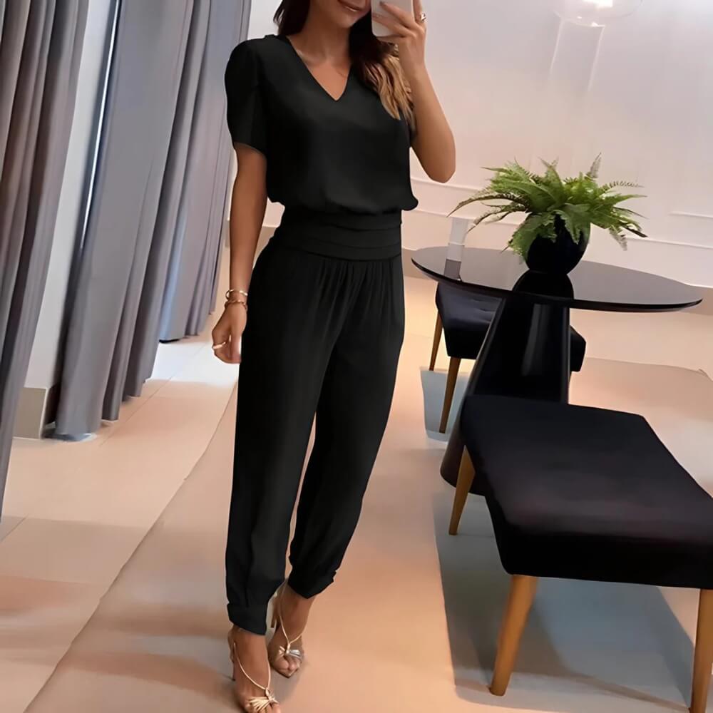 Zweiteiler Damen elegant sommerlich – Set aus Hose und Oberteil
