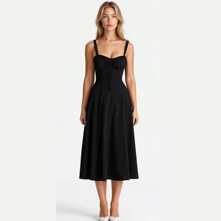 Midikleid elegant mit Schlitz – Figurbetontes, Sommerliches Kleid für Damen