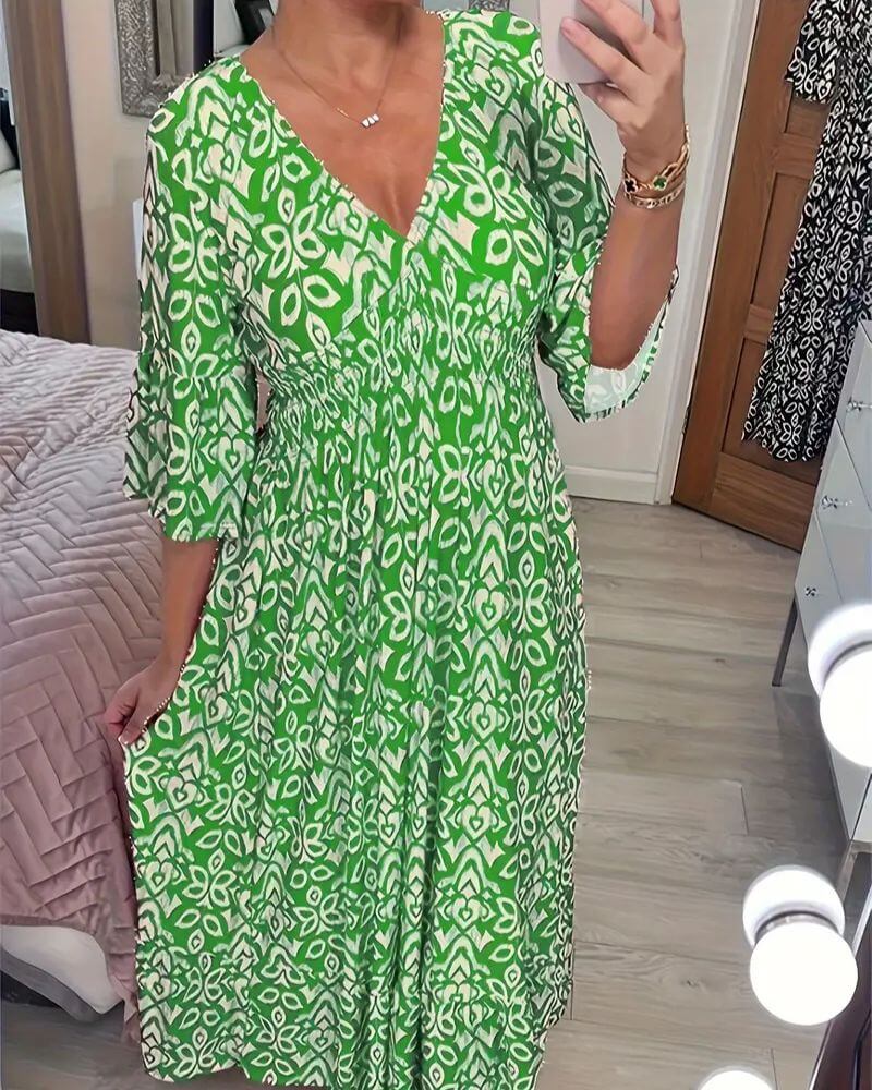 Carina™ – Lässiges Boho-Sommerkleid mit V-Ausschnitt