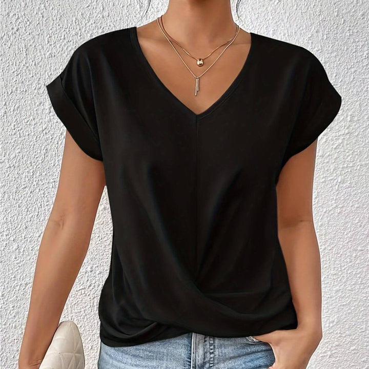 Elsa™ – Lässiges V-Ausschnitt T-Shirt