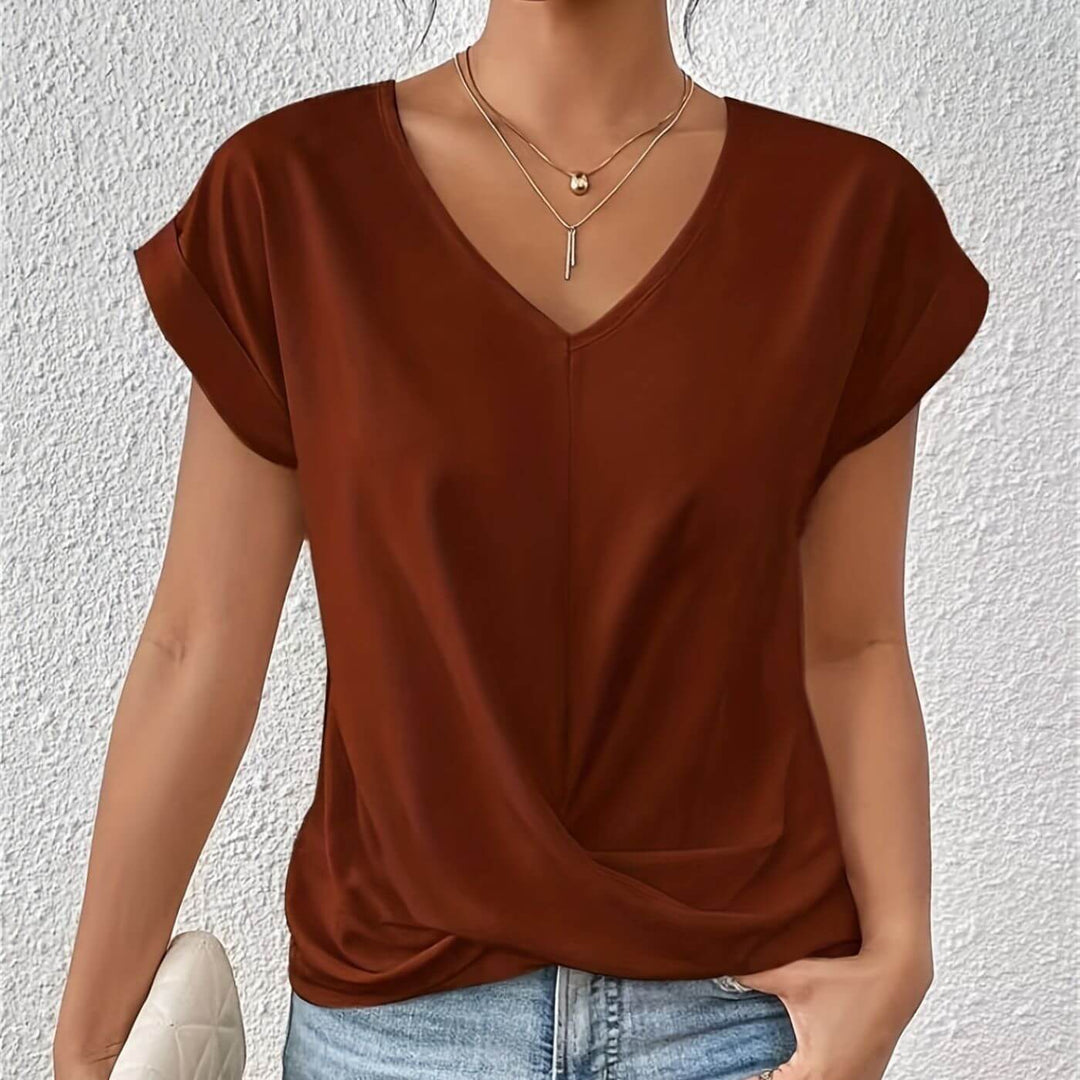Elsa™ – Lässiges V-Ausschnitt T-Shirt
