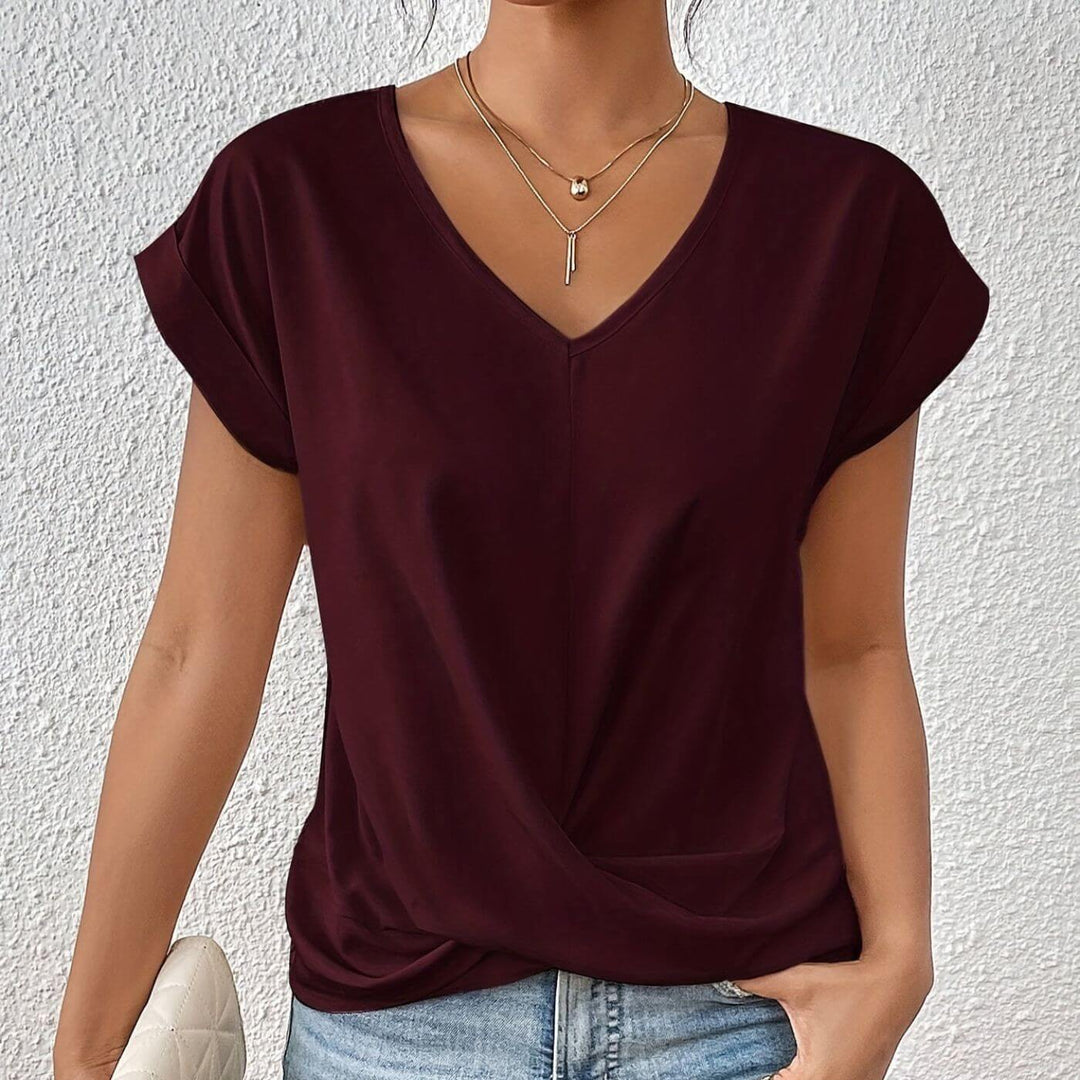 Elsa™ – Lässiges V-Ausschnitt T-Shirt