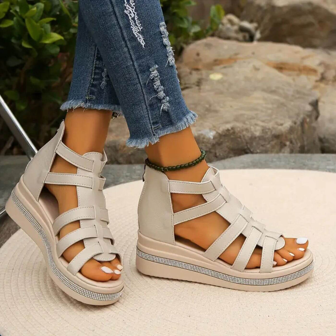 Johanna™ – Elegante Orthopädische Keilsandalen