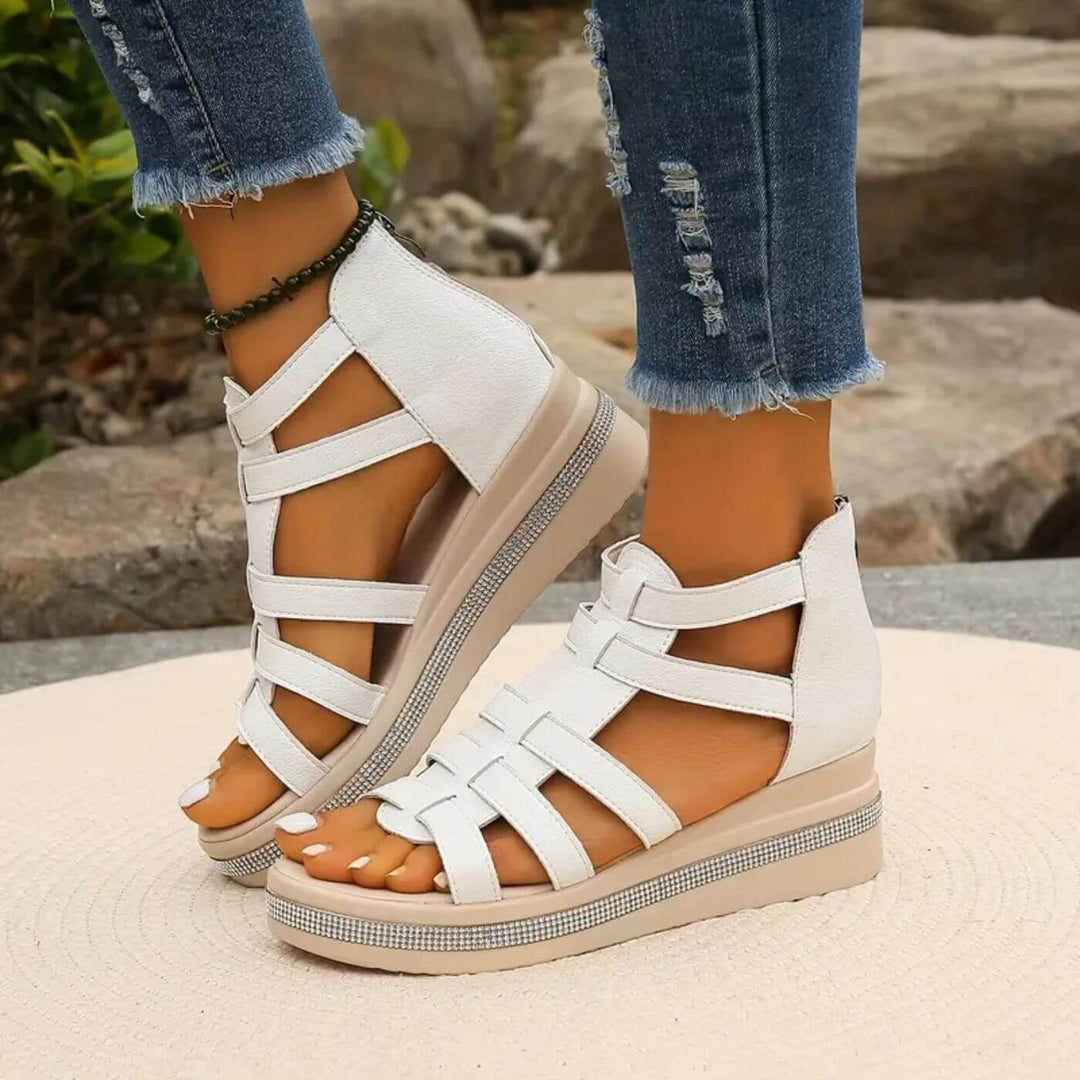 Johanna™ – Elegante Orthopädische Keilsandalen
