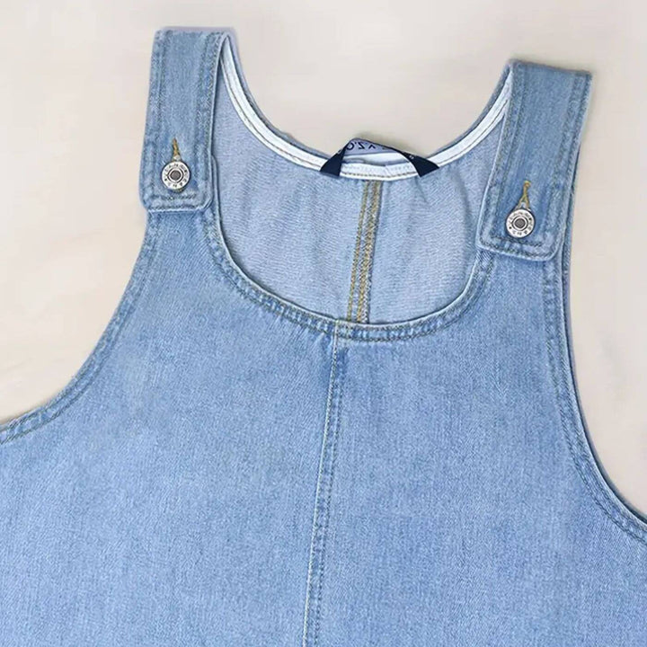 Leni™ – Bequemes Ärmelloses Jeanskleid