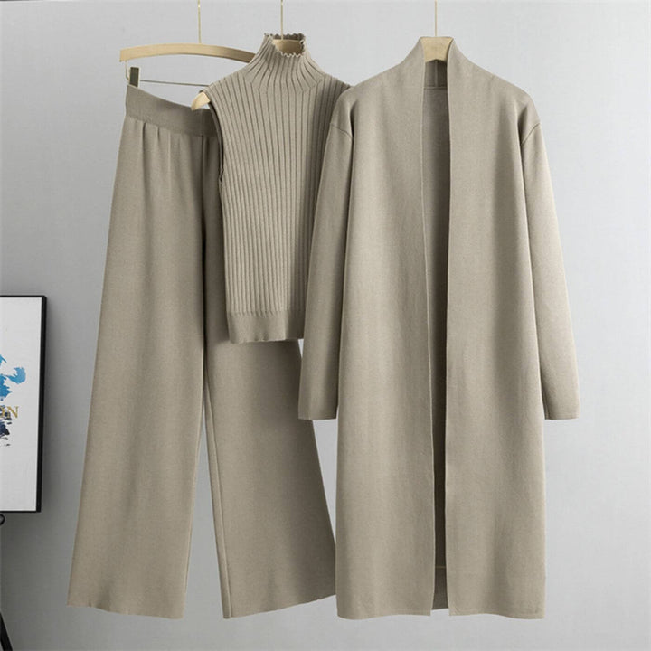 Melanie™ – Minimalistisches Dreiteiliges Strickset