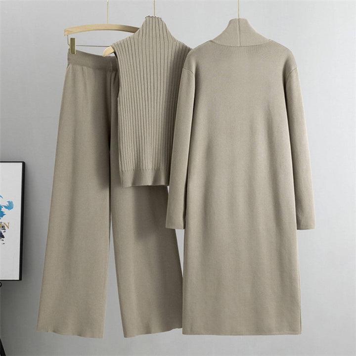 Melanie™ – Minimalistisches Dreiteiliges Strickset