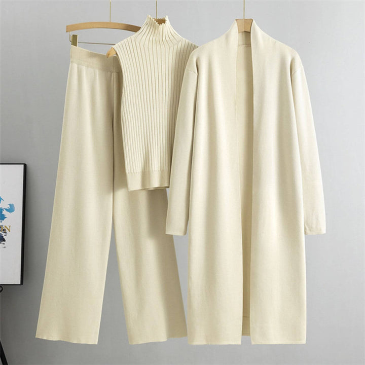Melanie™ – Minimalistisches Dreiteiliges Strickset