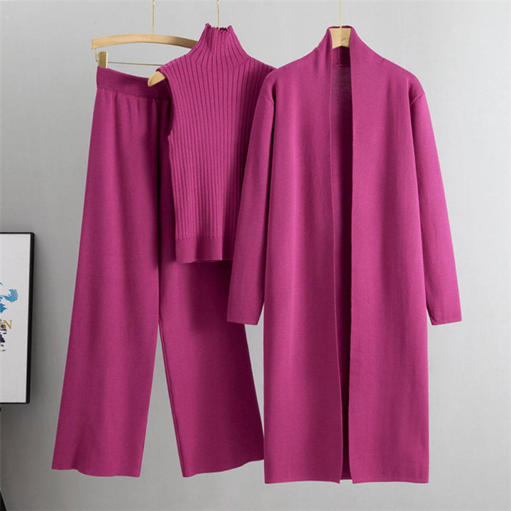 Melanie™ – Minimalistisches Dreiteiliges Strickset