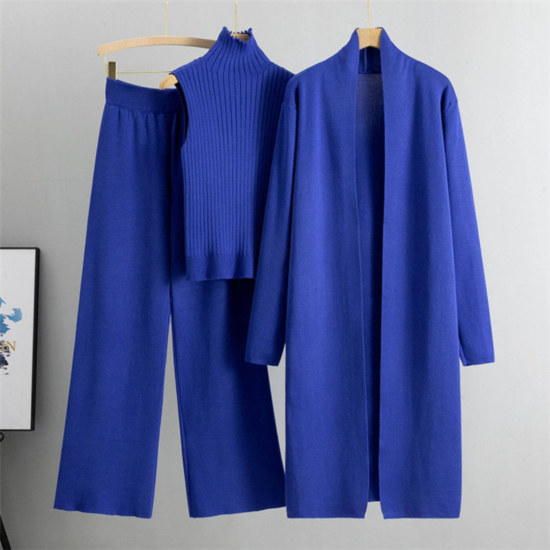 Melanie™ – Minimalistisches Dreiteiliges Strickset